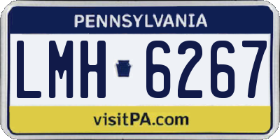PA license plate LMH6267