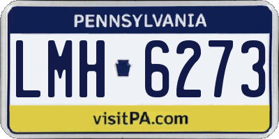 PA license plate LMH6273