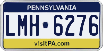 PA license plate LMH6276