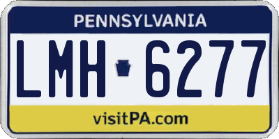 PA license plate LMH6277