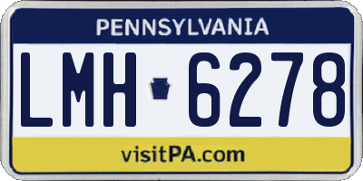 PA license plate LMH6278