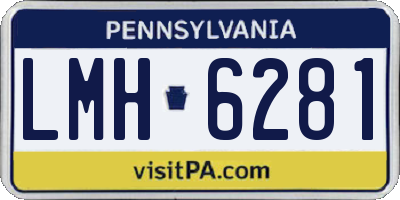 PA license plate LMH6281