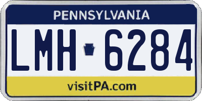 PA license plate LMH6284