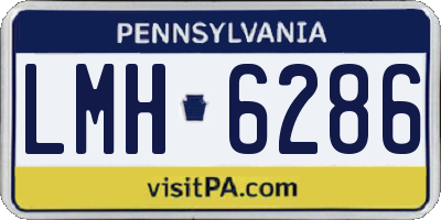 PA license plate LMH6286