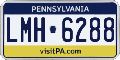 PA license plate LMH6288
