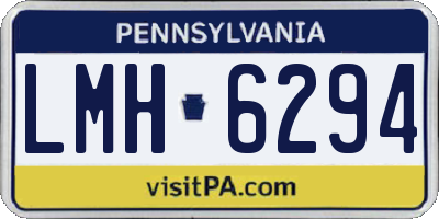 PA license plate LMH6294
