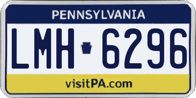 PA license plate LMH6296
