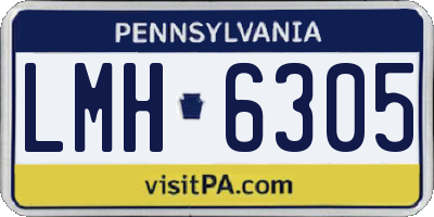 PA license plate LMH6305