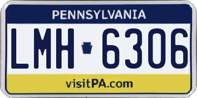 PA license plate LMH6306