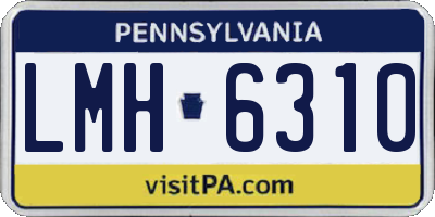 PA license plate LMH6310