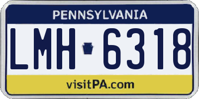 PA license plate LMH6318