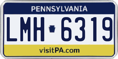 PA license plate LMH6319