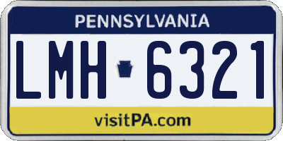 PA license plate LMH6321
