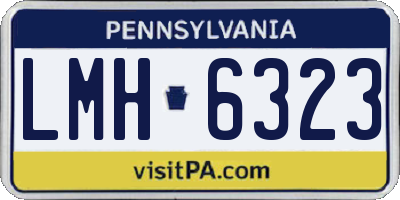 PA license plate LMH6323