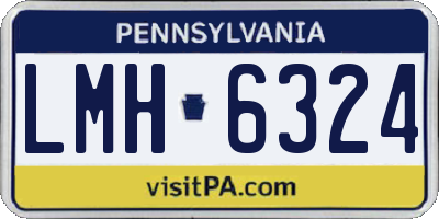 PA license plate LMH6324