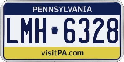 PA license plate LMH6328