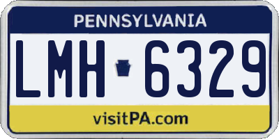PA license plate LMH6329