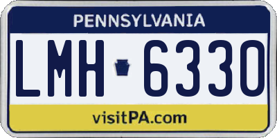 PA license plate LMH6330