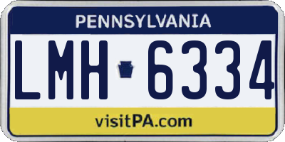 PA license plate LMH6334