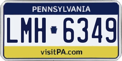 PA license plate LMH6349