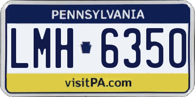 PA license plate LMH6350