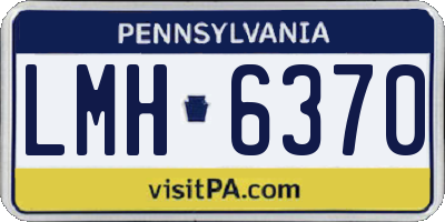 PA license plate LMH6370