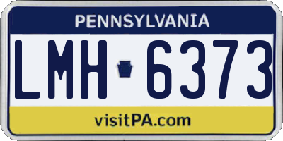 PA license plate LMH6373