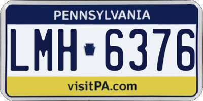 PA license plate LMH6376