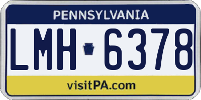 PA license plate LMH6378