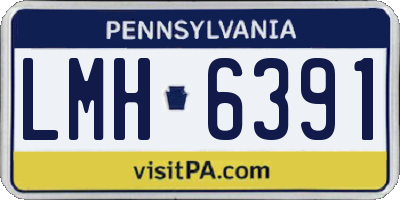 PA license plate LMH6391