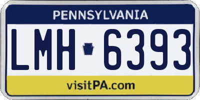 PA license plate LMH6393