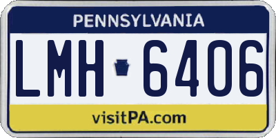 PA license plate LMH6406