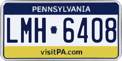 PA license plate LMH6408