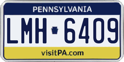 PA license plate LMH6409