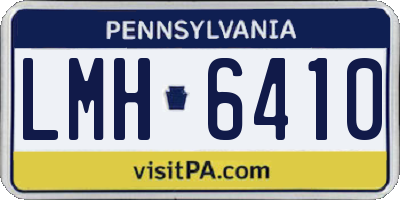 PA license plate LMH6410