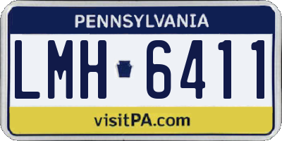 PA license plate LMH6411