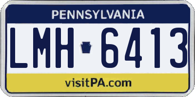 PA license plate LMH6413