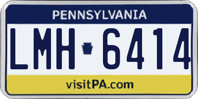 PA license plate LMH6414