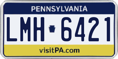 PA license plate LMH6421