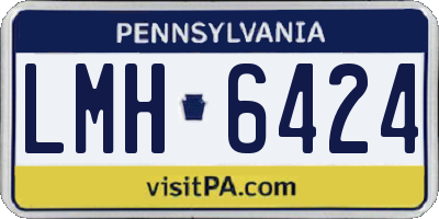 PA license plate LMH6424