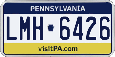 PA license plate LMH6426