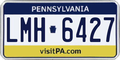 PA license plate LMH6427