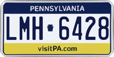 PA license plate LMH6428