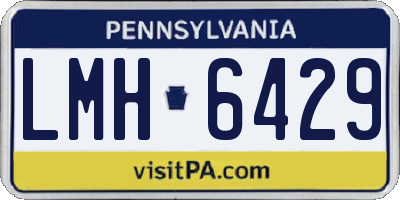 PA license plate LMH6429