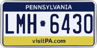 PA license plate LMH6430