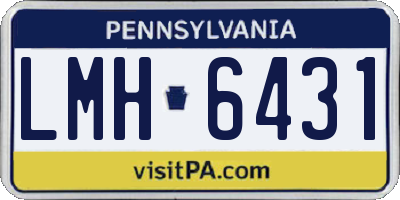 PA license plate LMH6431
