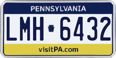 PA license plate LMH6432