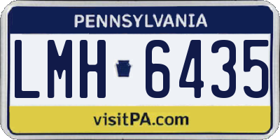 PA license plate LMH6435