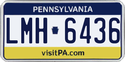 PA license plate LMH6436