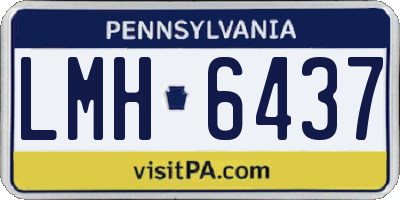 PA license plate LMH6437